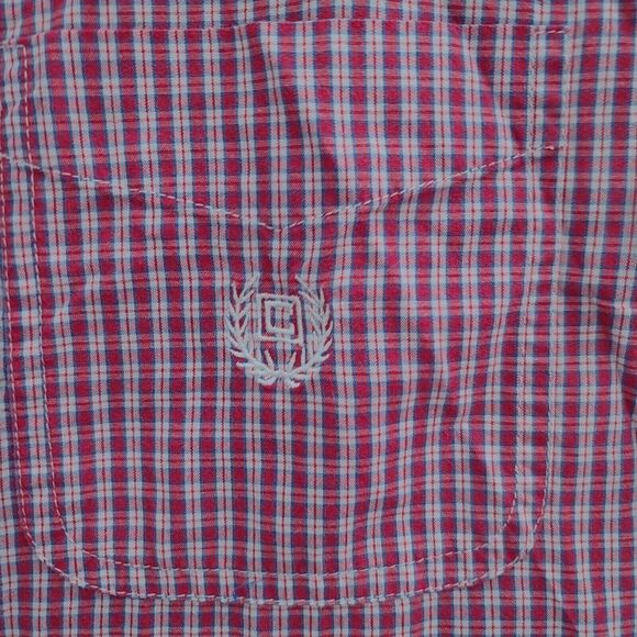 Chaps Custom Fit Mens Button Down Shirt Multicolor Size XXL Cotton Blend Logo - Picture 8 of 11